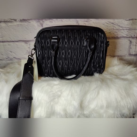 Valentino Orlandi  Satchel Quilted Crossbody color Gunmetal - Picture 7 of 10